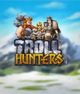 Enter the realm of "Troll Hunters," where fierce Viking warriors are poised to take on their foes. The logo displays a male and female Viking, equipped with weapons, with a cold landscape. They exude strength and courage, capturing the spirit of the game's adventurous theme.